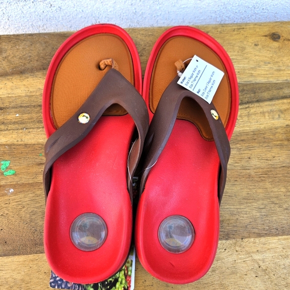 Hawaiian Jellys Ultra Comfort Kona Coffe Unisex Sandals Women's Size 7 - Picture 8 of 13